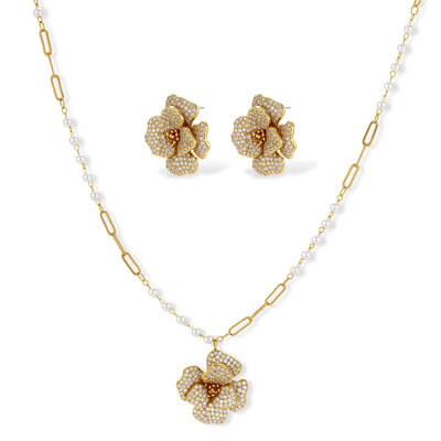 Golden Bloom Crystal Set