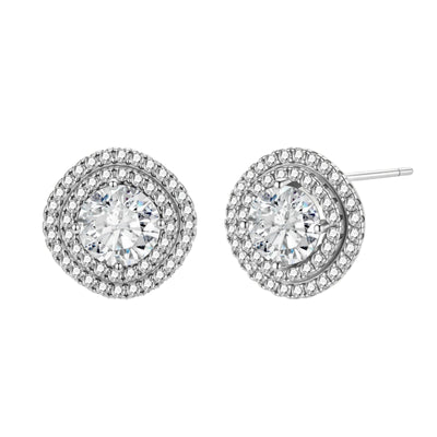 Celestial Halo Moissanite Studs