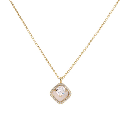 Golden Halo Pearl Pendant