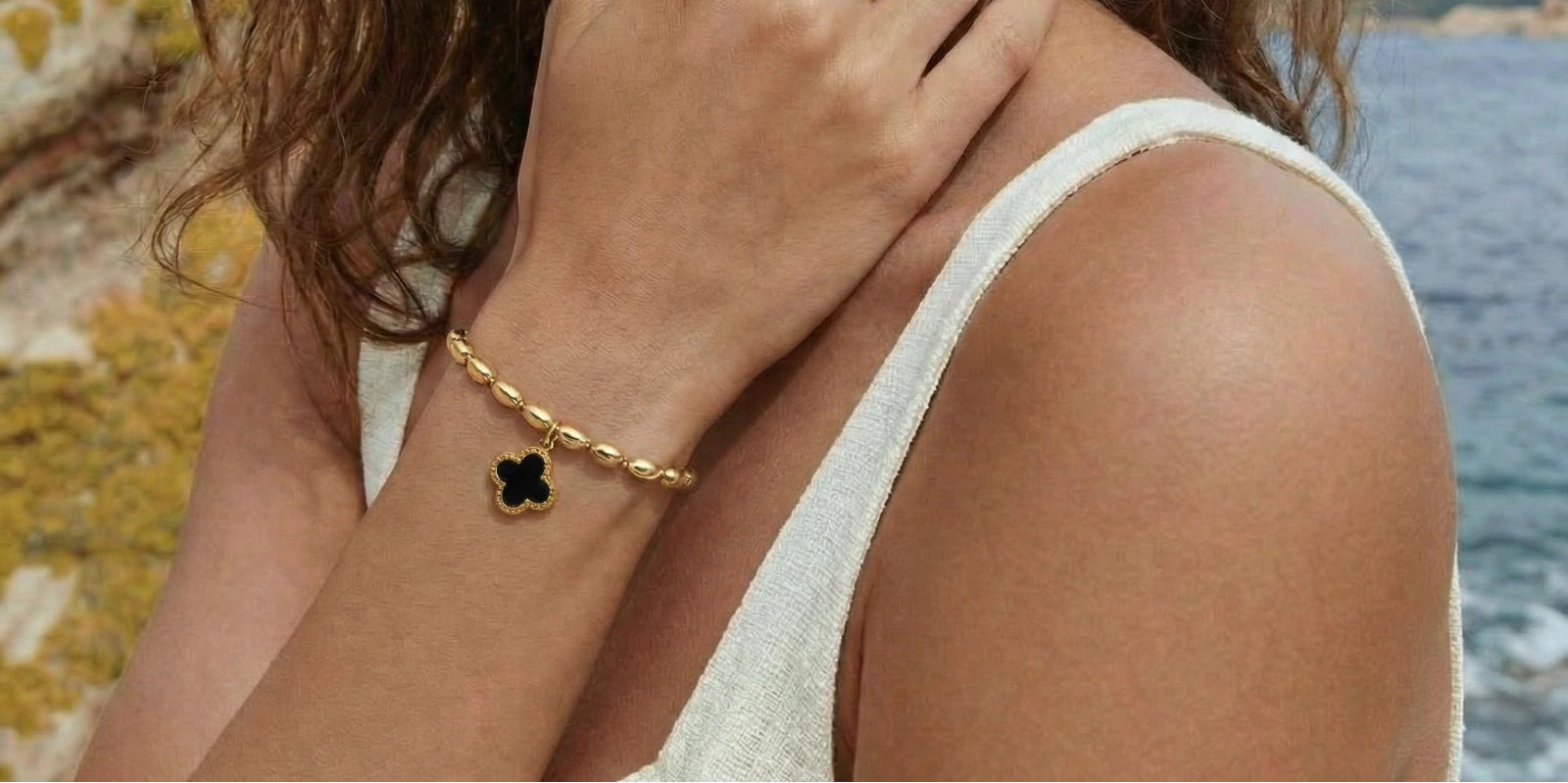 Lucky Clover Beaded Bracelet
