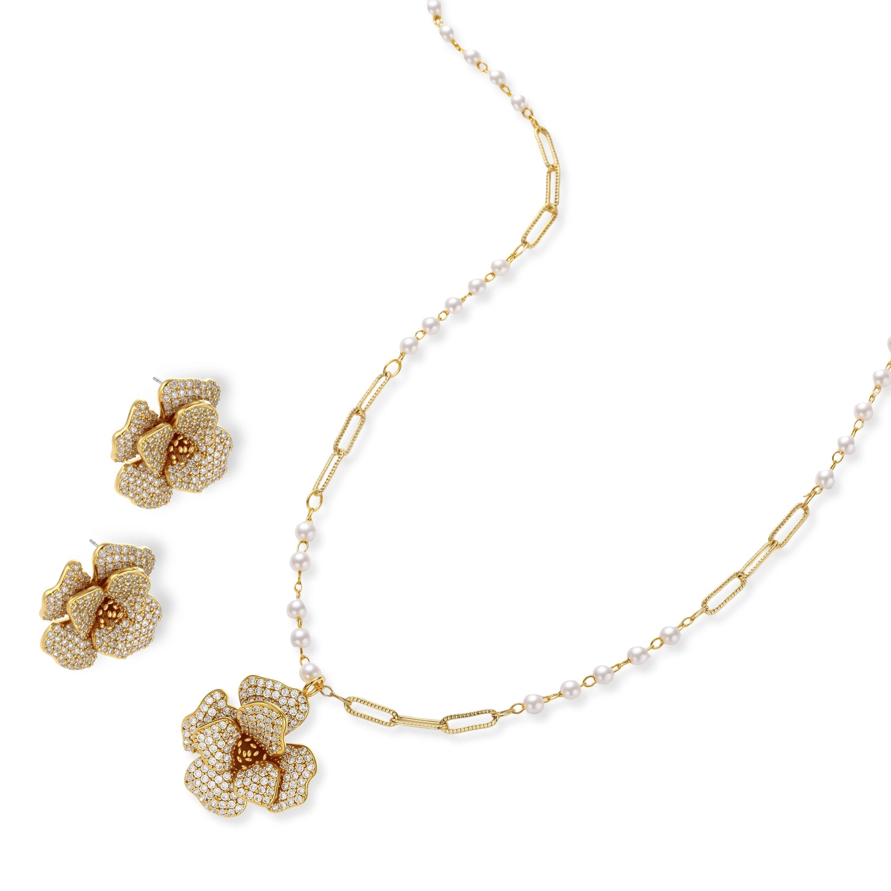 Golden Bloom Crystal Set
